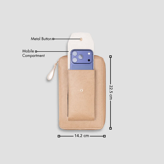 PERSONALISED DUO ORGANISER - TAUPE