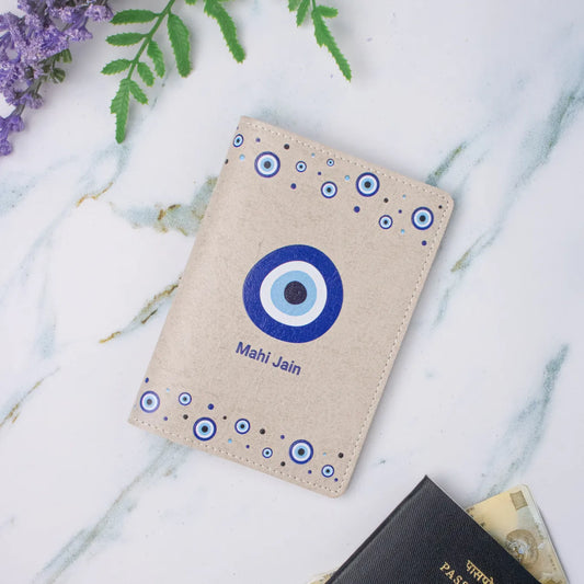 PERSONALISED PRINTED PASSPORT COVER - EVIL EYE