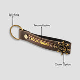 PERSONALISED KEYCHAIN - BROWN
