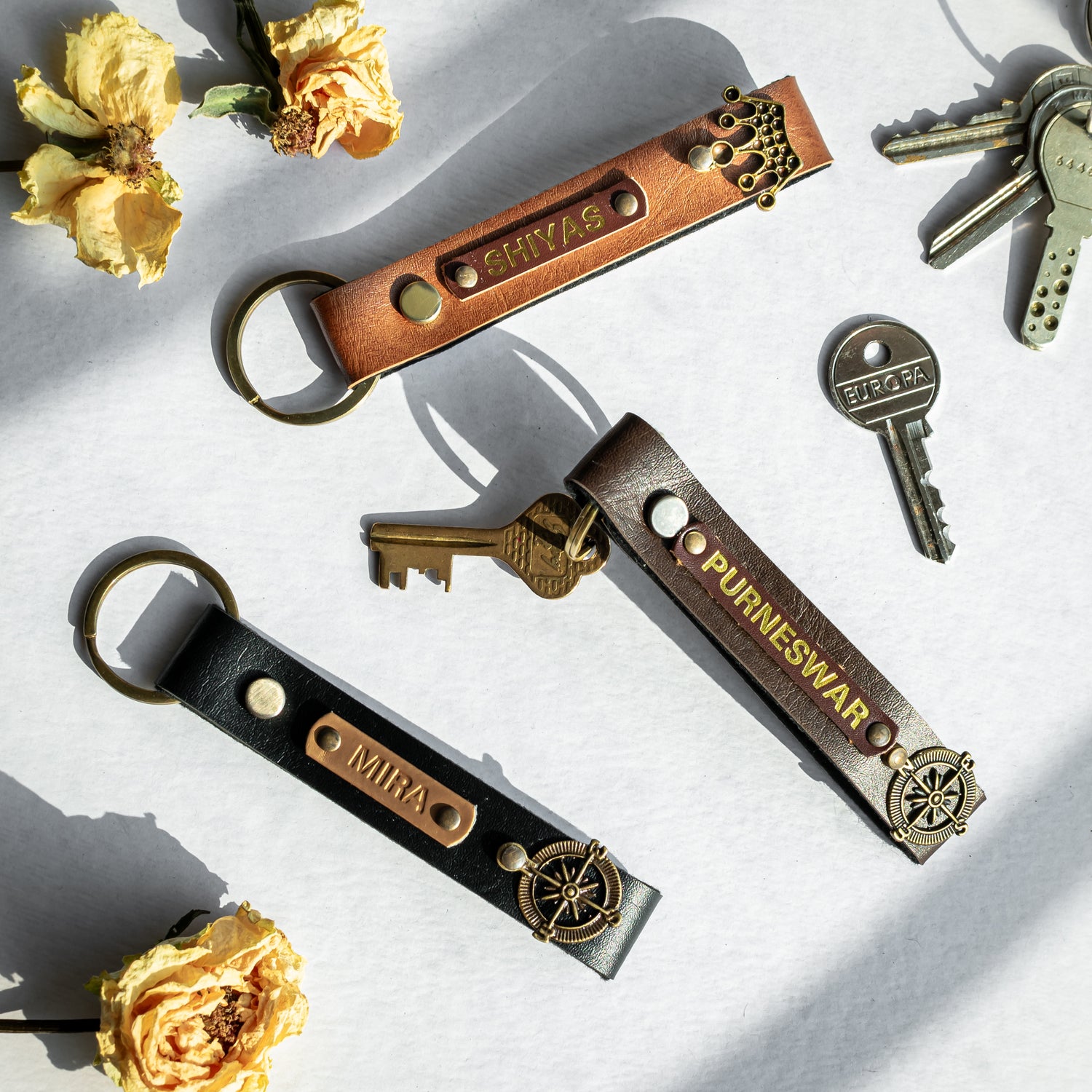 Shop Personalized Keychains Brown Online