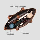 PERSONALISED LAPTOP TOTE BAG - TAN