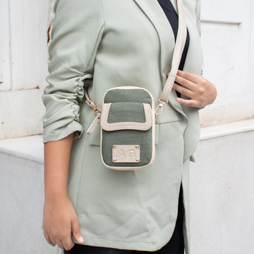 PERSONALISED MINI SLING BAG - PATCH - GREEN