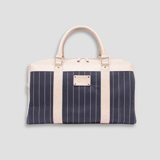 blue mini duffel bag