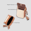 Tan mini sling bag