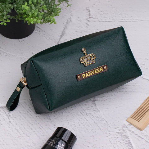PERSONALISED MINI TRAVEL POUCH - GREEN