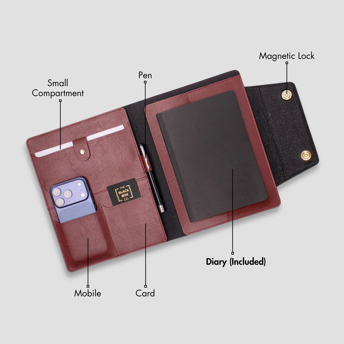 Office Folder Maroon