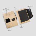 Beige Office Folder Interior Compartments
