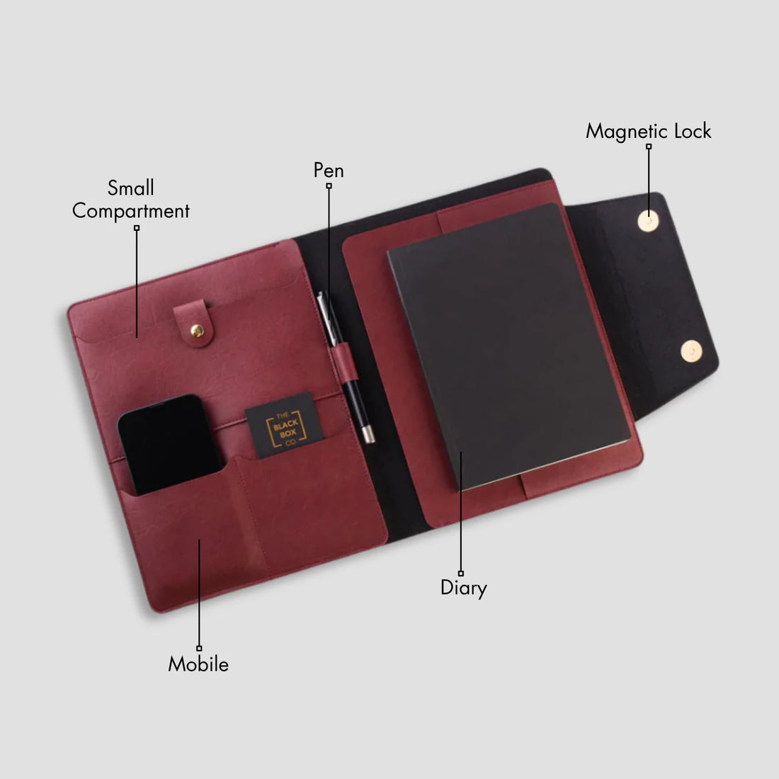 Maroon office folder