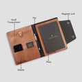 Tan Office Folder Storage Features