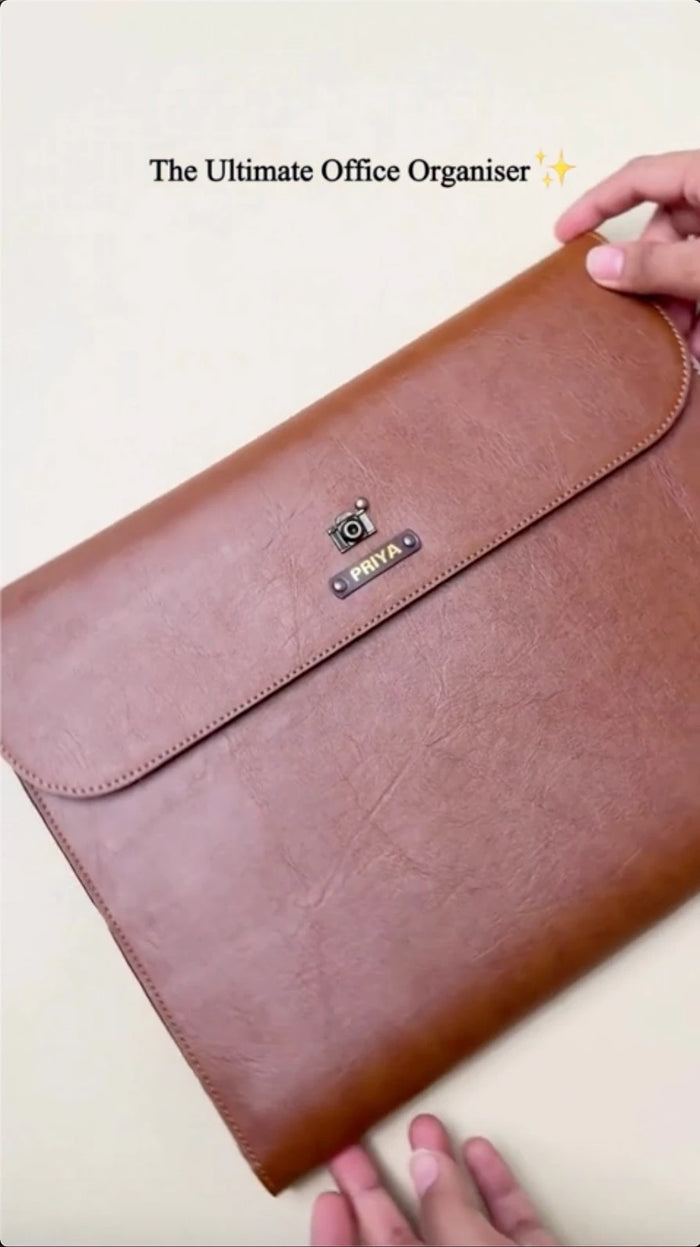 Leather Organiser Closeup