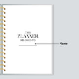 Planner cover page layout