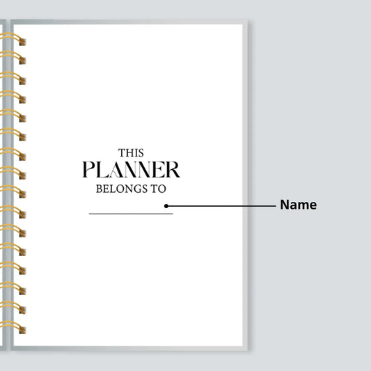 Planner cover page layout