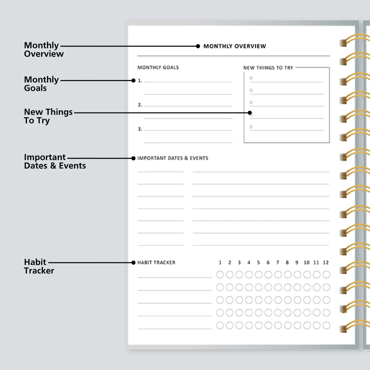 Monthly Planner Layout