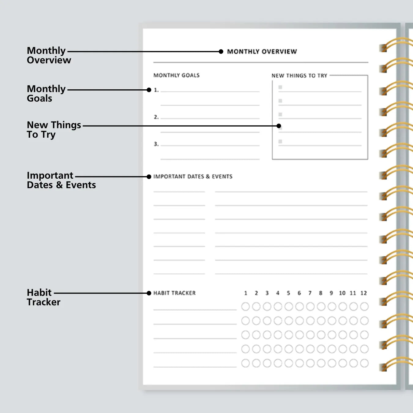 Monthly Planner Layout