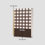 Checkmate brown personalized notebook
