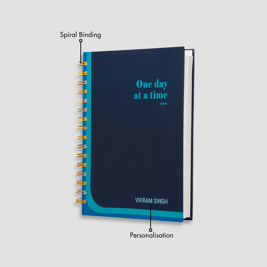 Navy blue personalized notebook