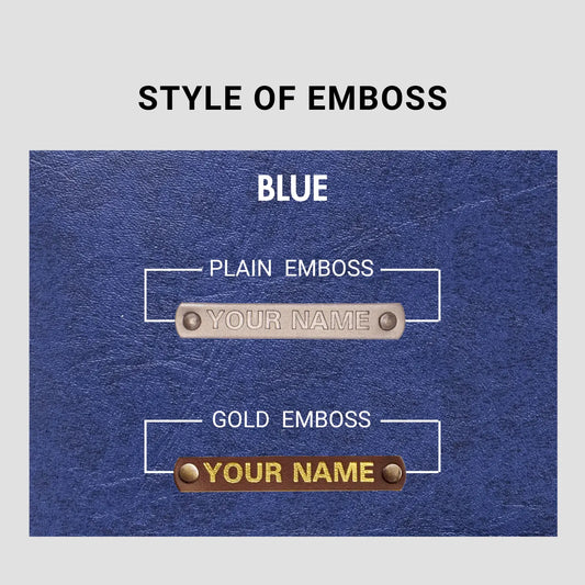PERSONALISED TRAVEL WALLET - BLUE