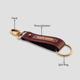 PERSONALISED TWO SIDED KEYCHAIN - MAROON
