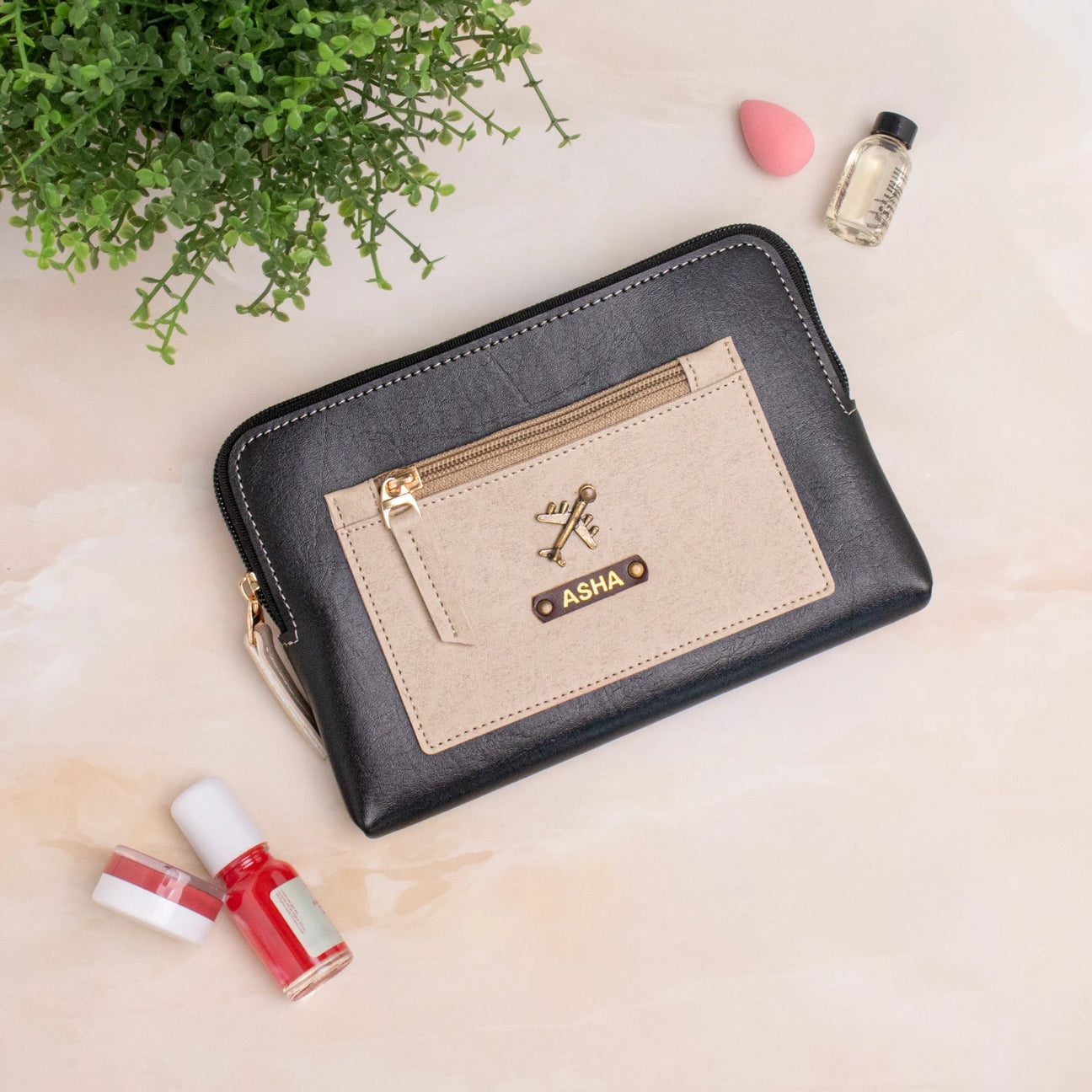 Personalised utility pouch - Black