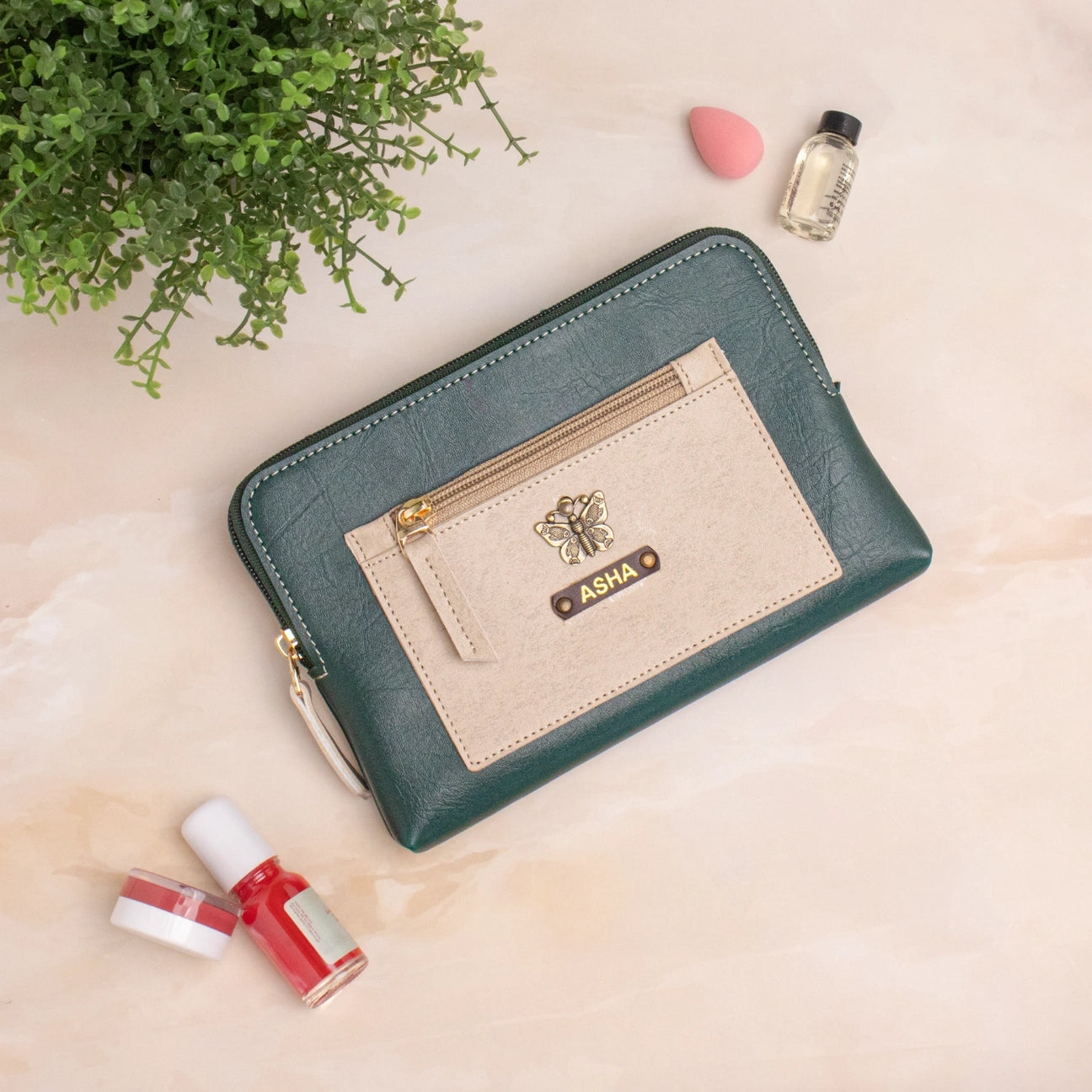 Personalised utility pouch - Green