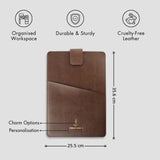 PERSONALISED LAPTOP/ DOCUMENT SLEEVE (13 Inch) - BROWN