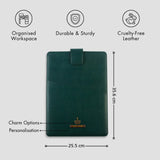 PERSONALISED LAPTOP/ DOCUMENT SLEEVE (13 Inch) - GREEN