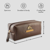 PERSONALISED TRAVEL POUCH - BROWN