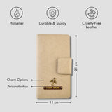 PERSONALISED TRAVEL WALLET - BEIGE