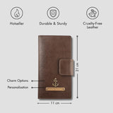 PERSONALISED TRAVEL WALLET - BROWN