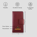 PERSONALISED TRAVEL WALLET - MAROON
