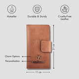 PERSONALISED TRAVEL WALLET - TAN