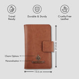 PERSONALISED FAMILY PASSPORT COVER - TAN