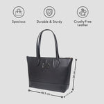 Black personalised laptop tote bag for women