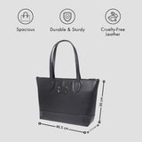 Black personalised laptop tote bag for women