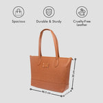 Tan personalised laptop tote bag for women