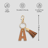 PERSONALISED LETTER KEYCHAIN - TAN