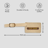 PERSONALISED LUGGAGE TAGS - BEIGE