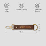 PERSONALISED TWO SIDED KEYCHAIN - BROWN