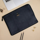 PERSONALISED ZIPPERED LAPTOP CASE (13 Inch) - BLACK