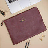 PERSONALISED ZIPPERED LAPTOP CASE (13 Inch) - MAROON
