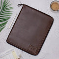 Brown zippered office folder